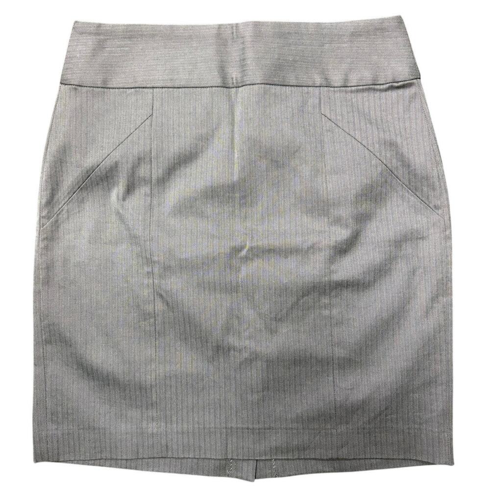 NWT Banana Republic Factory Gray Herrington Knee Length Pencil Skirt size 8